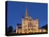 Salisbury Cathedral At Dusk-Charles Bowman-Stretched Canvas