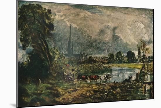 Salisbury Cathedral, c1829. (1911)-John Constable-Mounted Giclee Print