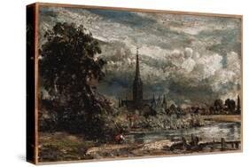 Salisbury Cathedral from Long Bridge Near Fisherton Mill-John Constable-Stretched Canvas