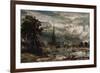 Salisbury Cathedral from Long Bridge Near Fisherton Mill-John Constable-Framed Giclee Print