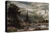 Salisbury Cathedral from Long Bridge Near Fisherton Mill-John Constable-Stretched Canvas
