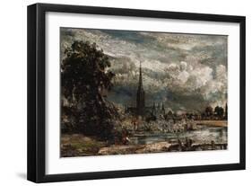 Salisbury Cathedral from Long Bridge Near Fisherton Mill-John Constable-Framed Giclee Print