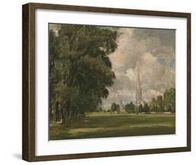 Salisbury Cathedral from Lower Marsh Close, 1820-John Constable-Framed Premium Giclee Print