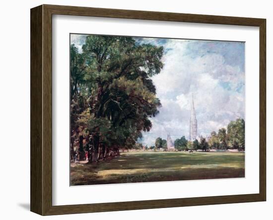 Salisbury Cathedral from Lower Marsh Close, 1820-John Constable-Framed Giclee Print