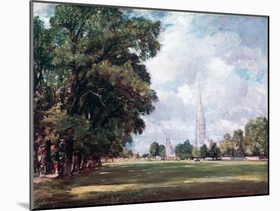 Salisbury Cathedral from Lower Marsh Close, 1820-John Constable-Mounted Giclee Print