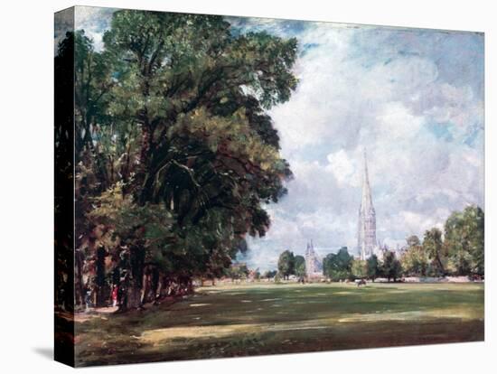 Salisbury Cathedral from Lower Marsh Close, 1820-John Constable-Stretched Canvas