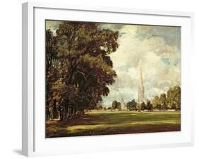 Salisbury Cathedral from Lower Marsh Close, 1820-John Constable-Framed Giclee Print