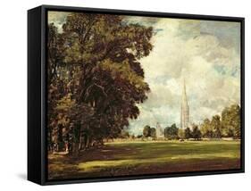 Salisbury Cathedral from Lower Marsh Close, 1820-John Constable-Framed Stretched Canvas