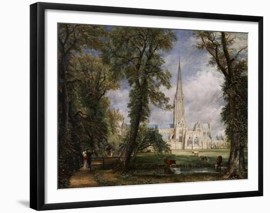 Salisbury Cathedral from the Bishop's Garden, 1826-John Constable-Framed Giclee Print