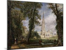 Salisbury Cathedral from the Bishop's Garden, 1826-John Constable-Mounted Giclee Print