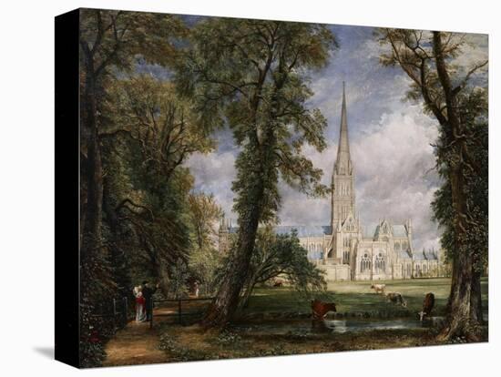 Salisbury Cathedral from the Bishop's Garden, 1826-John Constable-Stretched Canvas