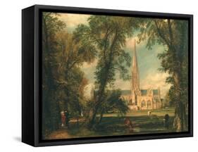 Salisbury Cathedral from the Bishop's Grounds, 1823-26-John Constable-Framed Stretched Canvas