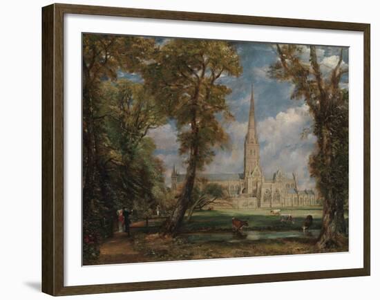 Salisbury Cathedral from the Bishop's Grounds, 1825-John Constable-Framed Giclee Print