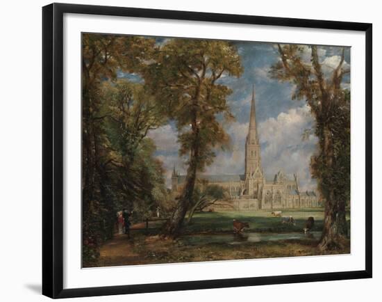 Salisbury Cathedral from the Bishop's Grounds, 1825-John Constable-Framed Giclee Print