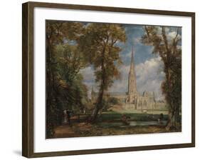 Salisbury Cathedral from the Bishop's Grounds, 1825-John Constable-Framed Giclee Print