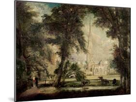 Salisbury Cathedral from the Bishop's Grounds, circa 1822-23-John Constable-Mounted Giclee Print