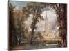 Salisbury Cathedral, from the Bishop's Grounds-John Constable-Stretched Canvas