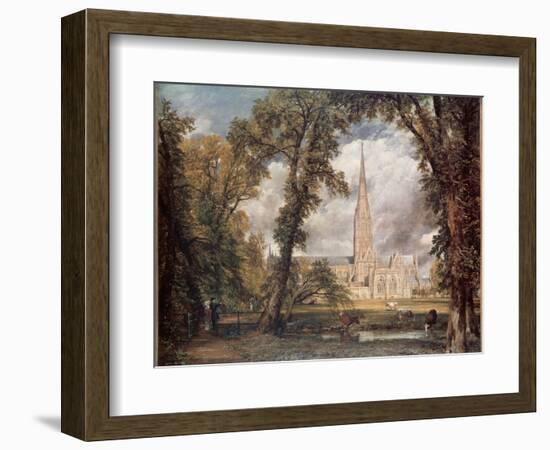 Salisbury Cathedral, from the Bishop's Grounds-John Constable-Framed Giclee Print