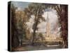 Salisbury Cathedral, from the Bishop's Grounds-John Constable-Stretched Canvas