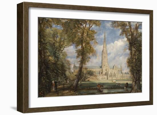 Salisbury Cathedral from the Bishop's Grounds-John Constable-Framed Art Print