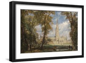 Salisbury Cathedral from the Bishop's Grounds-John Constable-Framed Art Print