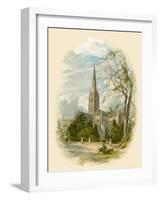 Salisbury Cathedral, from the Bishop's Palace-Arthur Wilde Parsons-Framed Giclee Print