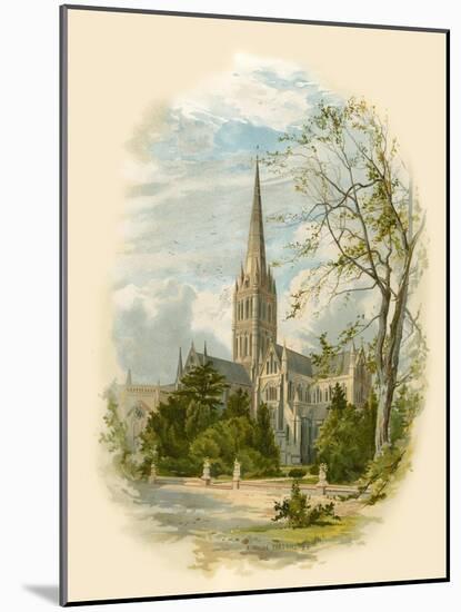 Salisbury Cathedral, from the Bishop's Palace-Arthur Wilde Parsons-Mounted Giclee Print