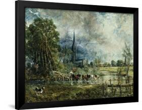 Salisbury Cathedral from the Meadows, 1829-31-John Constable-Framed Giclee Print