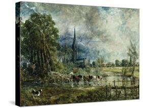 Salisbury Cathedral from the Meadows, 1829-31-John Constable-Stretched Canvas