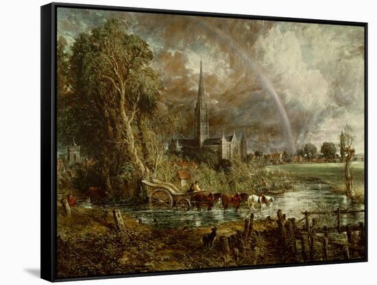 Salisbury Cathedral from the Meadows, 1831-John Constable-Framed Stretched Canvas