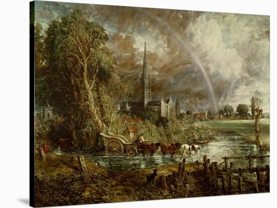 Salisbury Cathedral from the Meadows, 1831-John Constable-Stretched Canvas