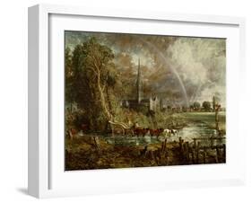 Salisbury Cathedral from the Meadows, 1831-John Constable-Framed Giclee Print