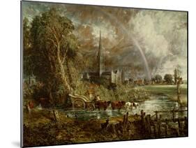 Salisbury Cathedral from the Meadows, 1831-John Constable-Mounted Giclee Print