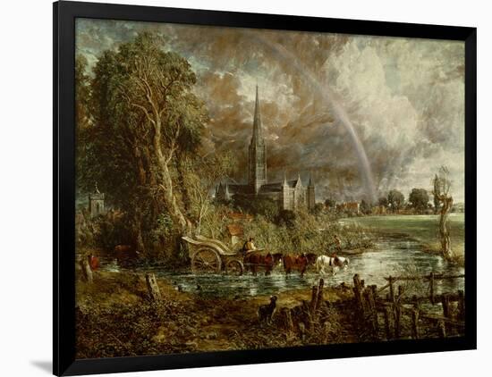 Salisbury Cathedral from the Meadows, 1831-John Constable-Framed Giclee Print