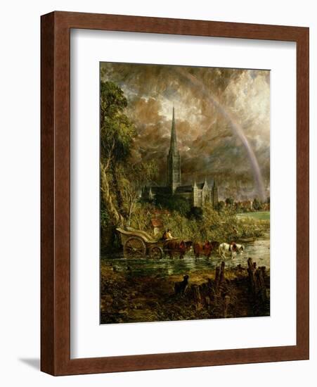 Salisbury Cathedral from the Meadows, 1831-John Constable-Framed Giclee Print