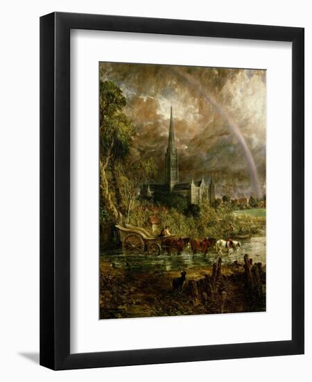 Salisbury Cathedral from the Meadows, 1831-John Constable-Framed Giclee Print