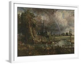 Salisbury Cathedral from the Meadows-John Constable-Framed Giclee Print