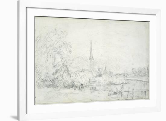 Salisbury Cathedral from the North West, 1829-John Constable-Framed Giclee Print