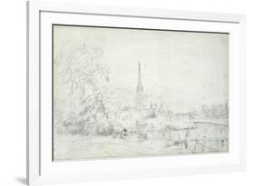 Salisbury Cathedral from the North West, 1829-John Constable-Framed Giclee Print