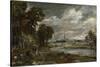 Salisbury Cathedral from the River Nadder, C.1829 (Oil on Beige Wove Paper, Mounted on Laminate Car-John Constable-Stretched Canvas