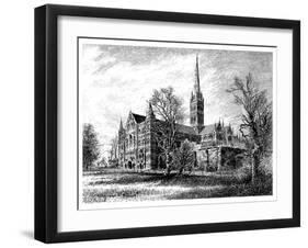 Salisbury Cathedral, from the South West, 1895-Alex Ansted-Framed Giclee Print
