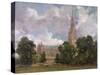 Salisbury Cathedral from the South West-John Constable-Stretched Canvas