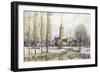 Salisbury Cathedral from the Water Meadows, c.1893-John Sutton-Framed Giclee Print