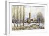 Salisbury Cathedral from the Water Meadows, c.1893-John Sutton-Framed Giclee Print