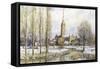Salisbury Cathedral from the Water Meadows, c.1893-John Sutton-Framed Stretched Canvas