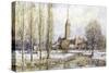 Salisbury Cathedral from the Water Meadows, c.1893-John Sutton-Stretched Canvas