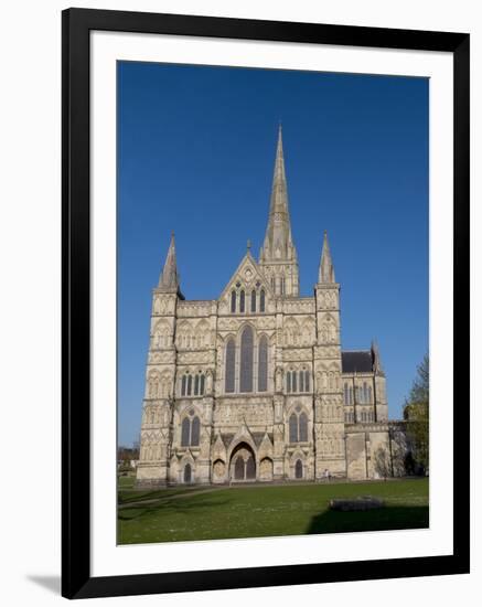 Salisbury Cathedral, Salisbury, Wiltshire, England, United Kingdom, Europe-Charles Bowman-Framed Photographic Print