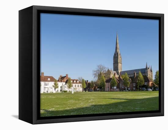 Salisbury Cathedral, Salisbury, Wiltshire, England, United Kingdom, Europe-Charles Bowman-Framed Stretched Canvas