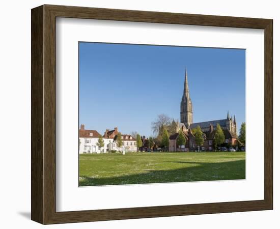 Salisbury Cathedral, Salisbury, Wiltshire, England, United Kingdom, Europe-Charles Bowman-Framed Photographic Print