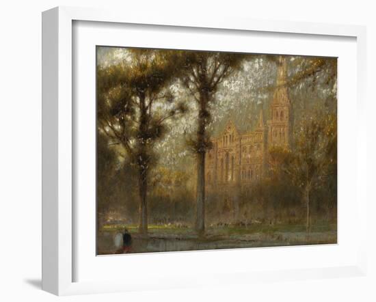 Salisbury Cathedral: the West Front and Spire, 19th Century-Albert Goodwin-Framed Giclee Print